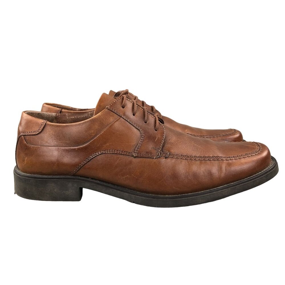GH Bass & Co Men's Size 13M Sussex Cognac Brown Leather Lace-Up Dress Oxfords